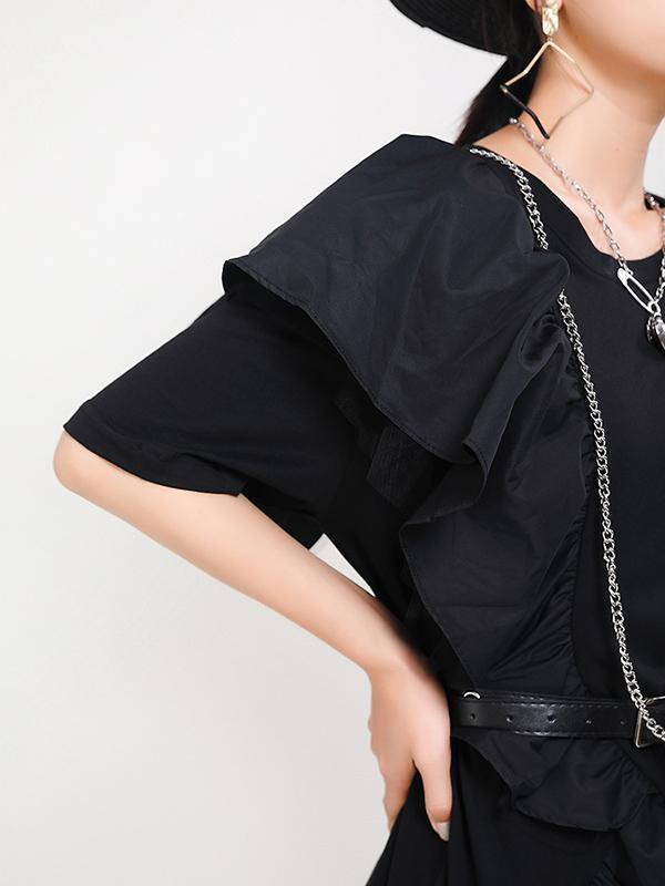 Original Split-Joint Falbala Gauze Dress