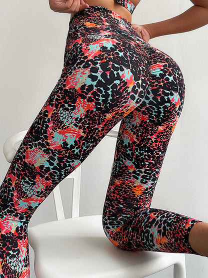 High Waisted Leopard Printed Leggings