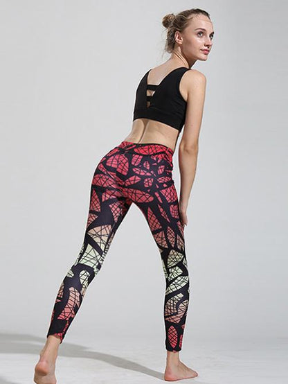 Printed Multi Color Sport Leggings