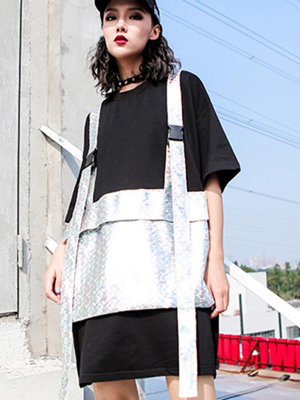 Summer Big Pocket T-Shirt Dress