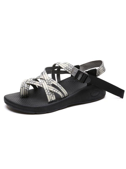 Crossover Strap Toe Flats Sandals