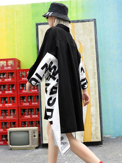 Loose Split-joint Cropped Dress