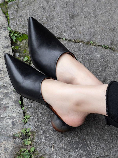 Pointed Special Heel Mules&Slides