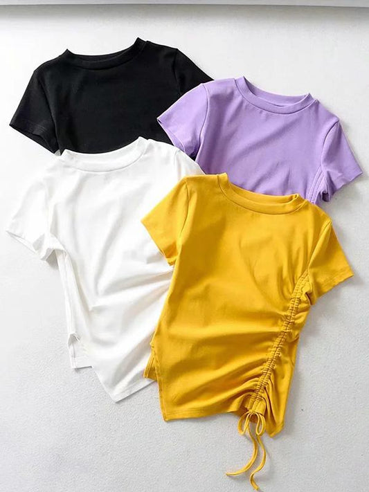 Short Sleeve Irregular Set Tees