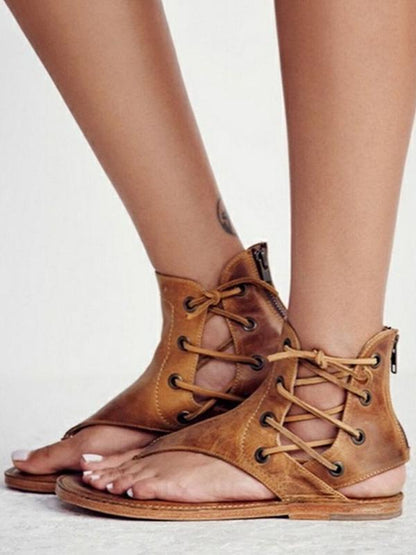 Fashion Bandage Flat Sandals Shoes
