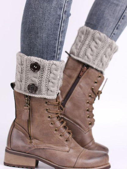 Solid Color Knitting Ankle Socks
