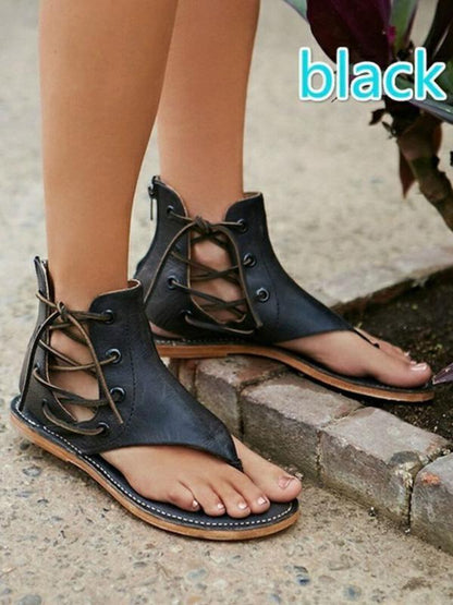 Fashion Bandage Flat Sandals Shoes