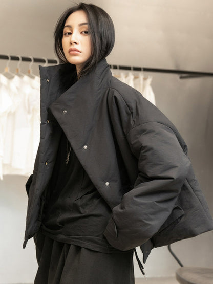 Casual Solid Stand Collar Coat
