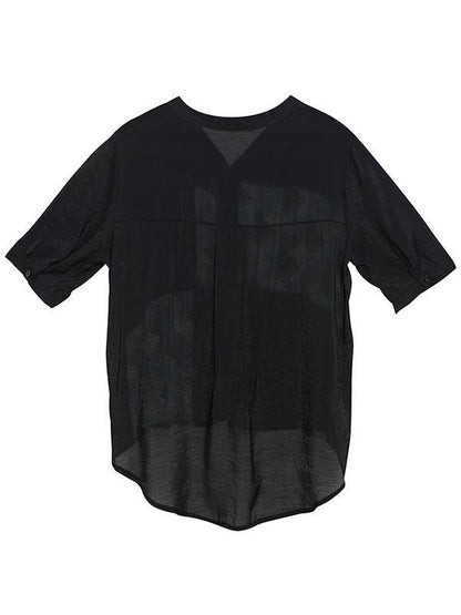 Original Printed V-Neck Blouses&Shirts Tops