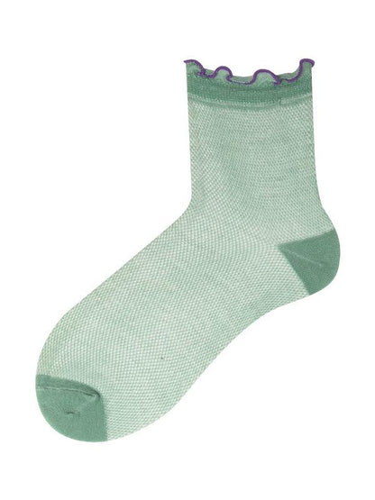 Simple Netting Frizz Tube Socks