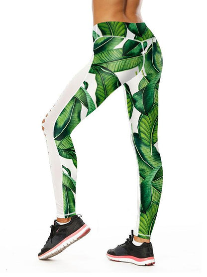 Printed Hollow Sports Leggings