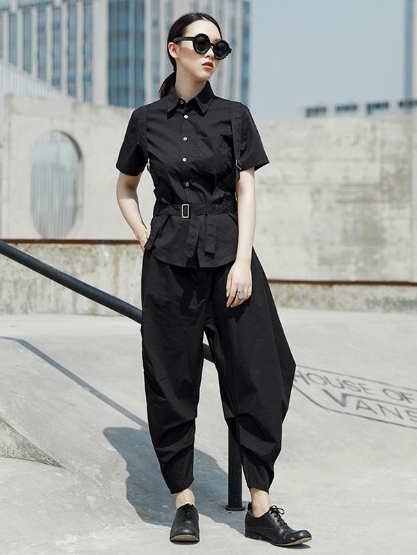 Loose Black Harem Pants