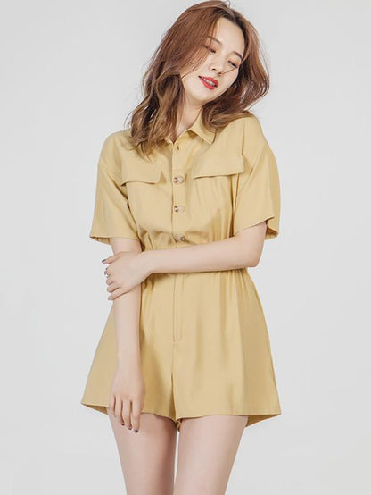 Original Empire Solid Overall Rompers