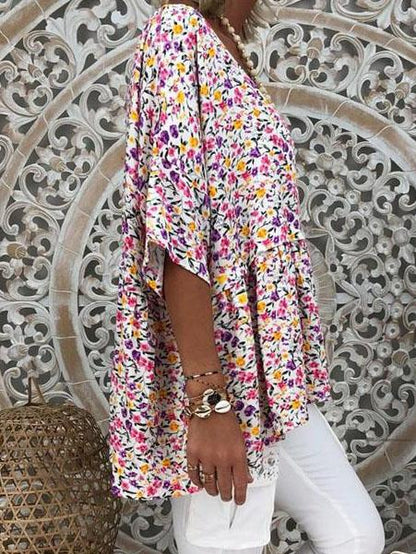 Printed Loose Blouses&Shirts Tops