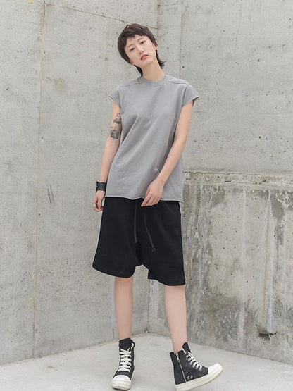 Fringed Loose Solid T-Shirt