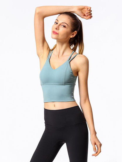 Back Criss Cross Padded Yoga Tanks