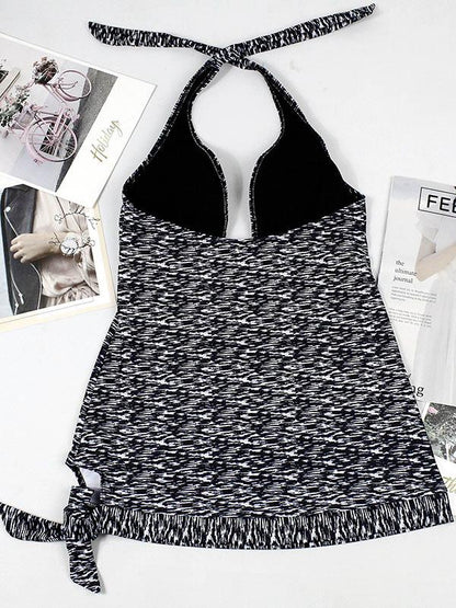 Halter-neck Printed Tankinis Swimwear
