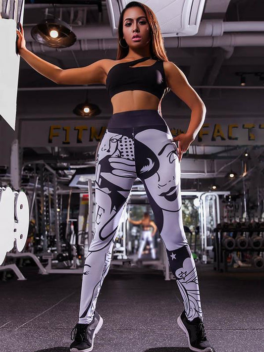 Printed Skinny Leg Yoga Legging