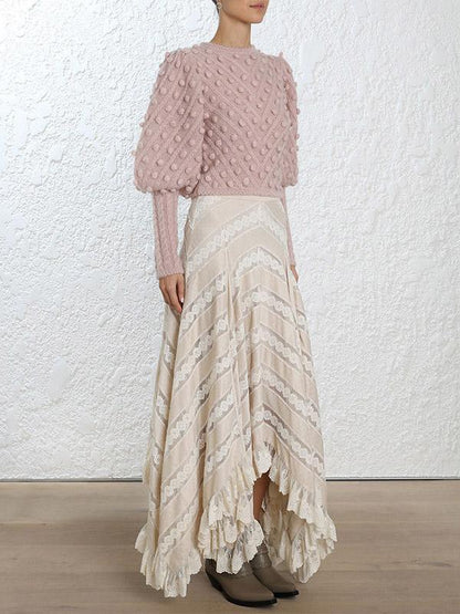 Solid Color Knitting Long Sleeves Sweater Tops