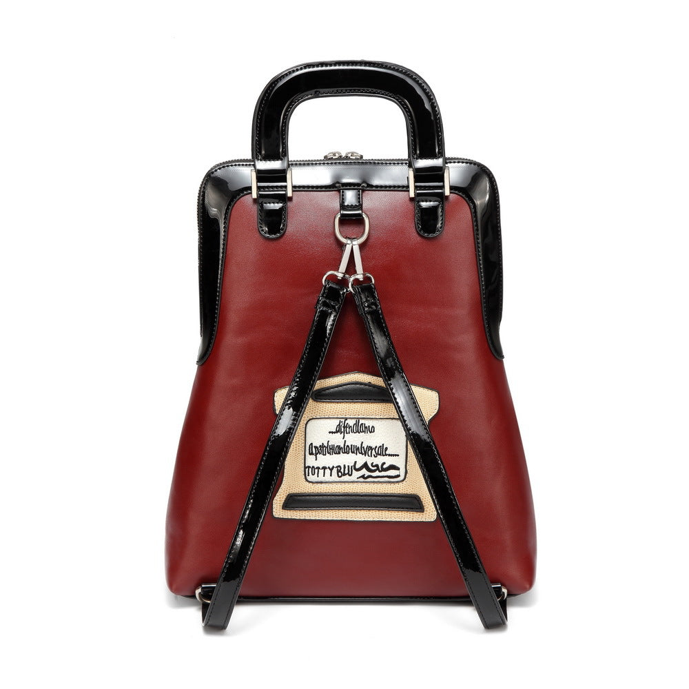 Casual creative mosaic car pattern backpack