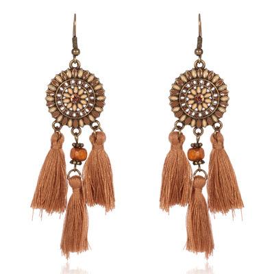 Vintage ethnic style tassel earrings