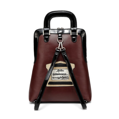 Casual creative mosaic car pattern backpack