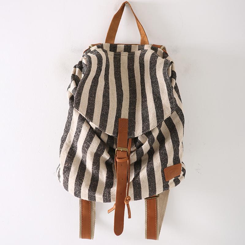 Casual Commuter Striped Backpack