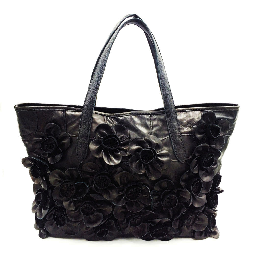 One shoulder messenger bag women's handbag color matching flower sheepskin bag