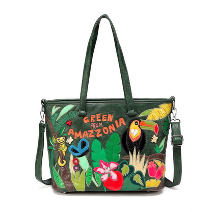 Tropical Rainforest Pattern Handbag Shoulder Crossbody Bag