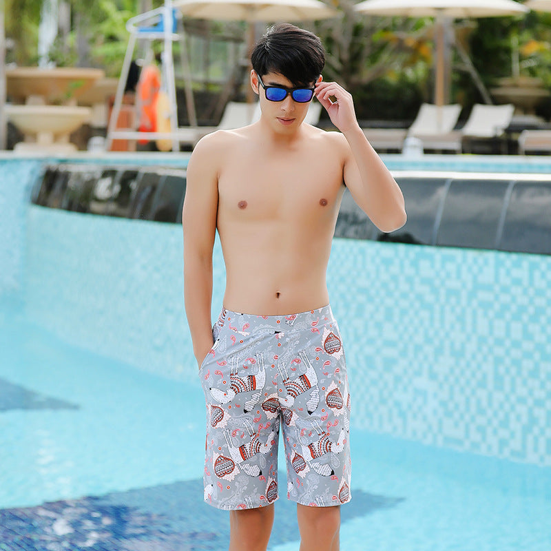 Five-point big pants surfing beach pants men's swimsuit trunks