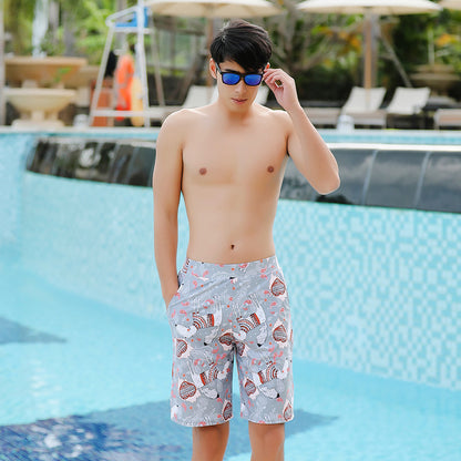 Five-point big pants surfing beach pants men's swimsuit trunks