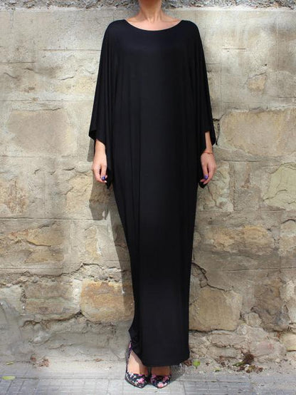 Loose Batwing Sleeves Maxi Kaftan Dress