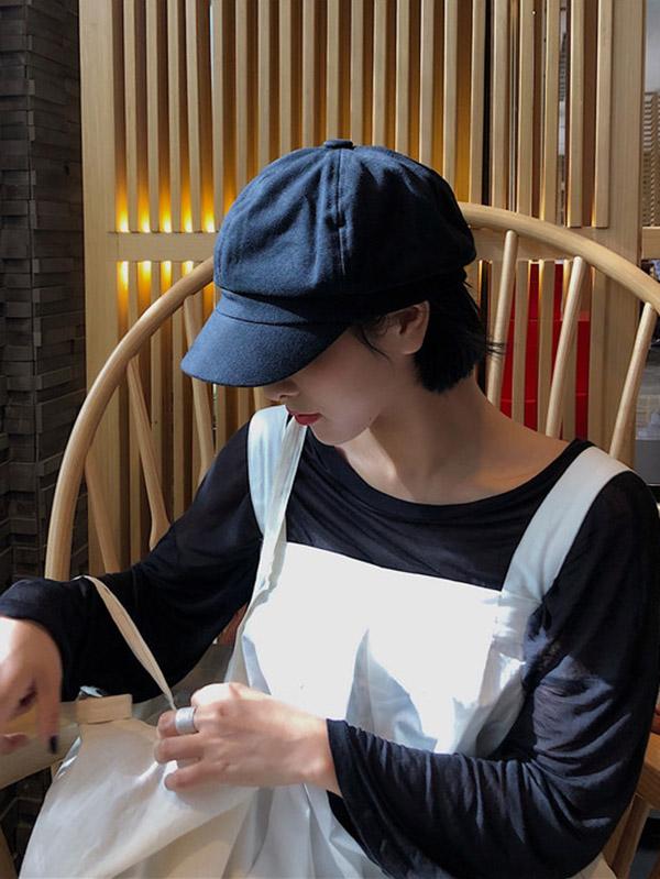 Solid Art Style Octagonal Cap