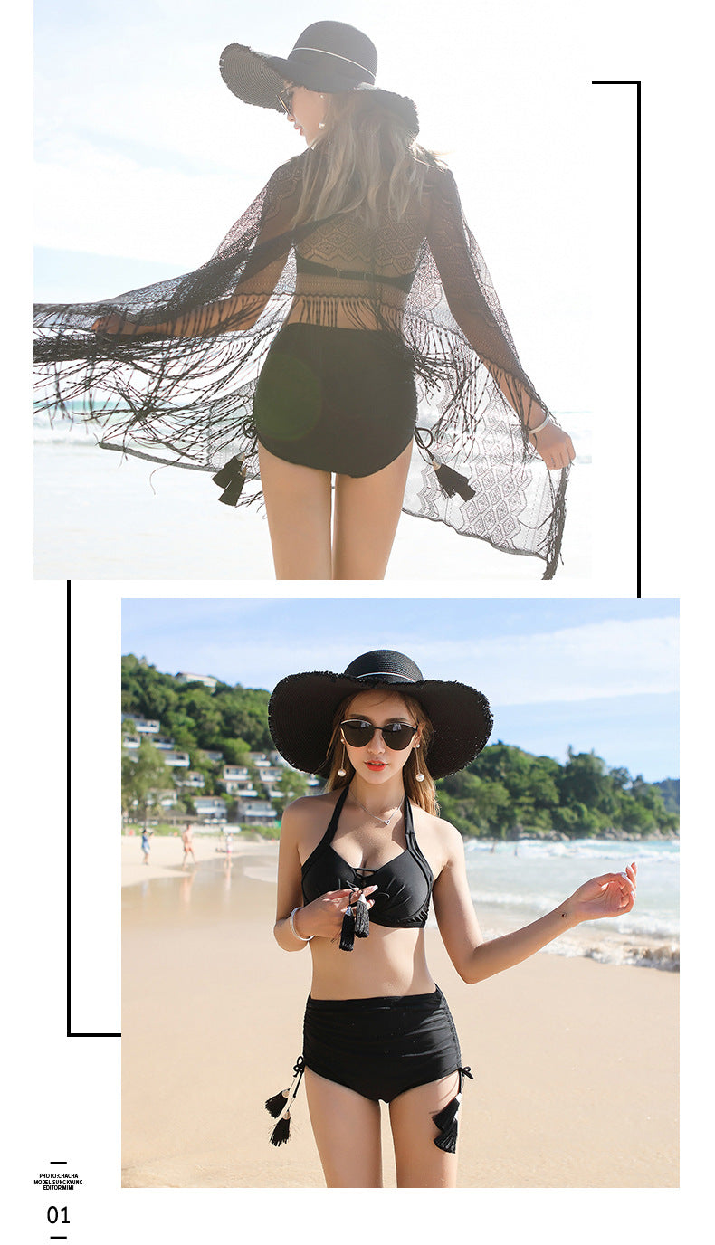 Belly thin conservative skirt swimsuit