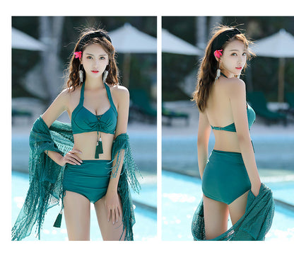 Belly thin conservative skirt swimsuit