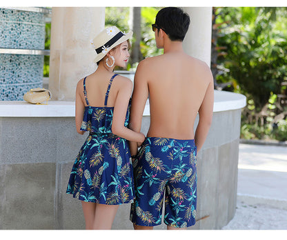 SWIMWEAR LADIES SPLIT BIKINI+ MEN BEACH PANTS COUPLE SWIMWEAR