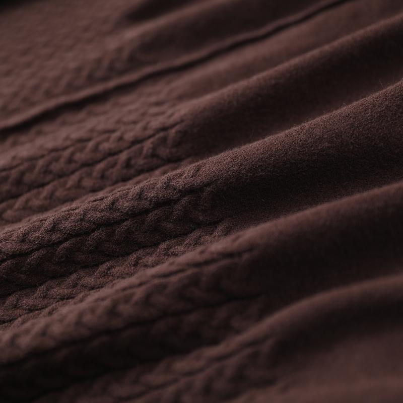 Buykud High Low Hem Solid Color Casual Sweater