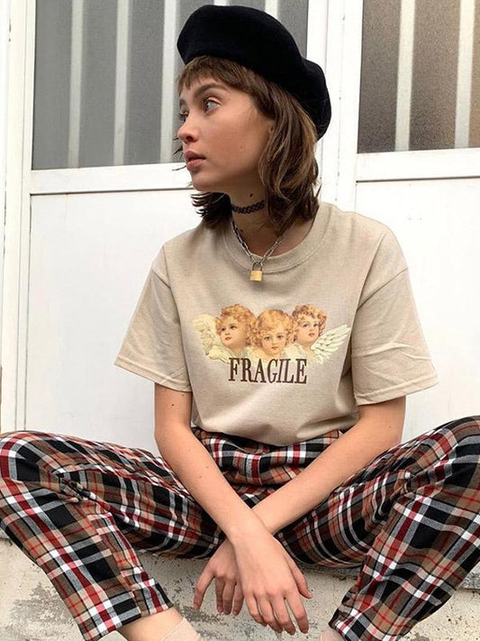 Casual Printed Short Sleeve Round-neck T-Shirt