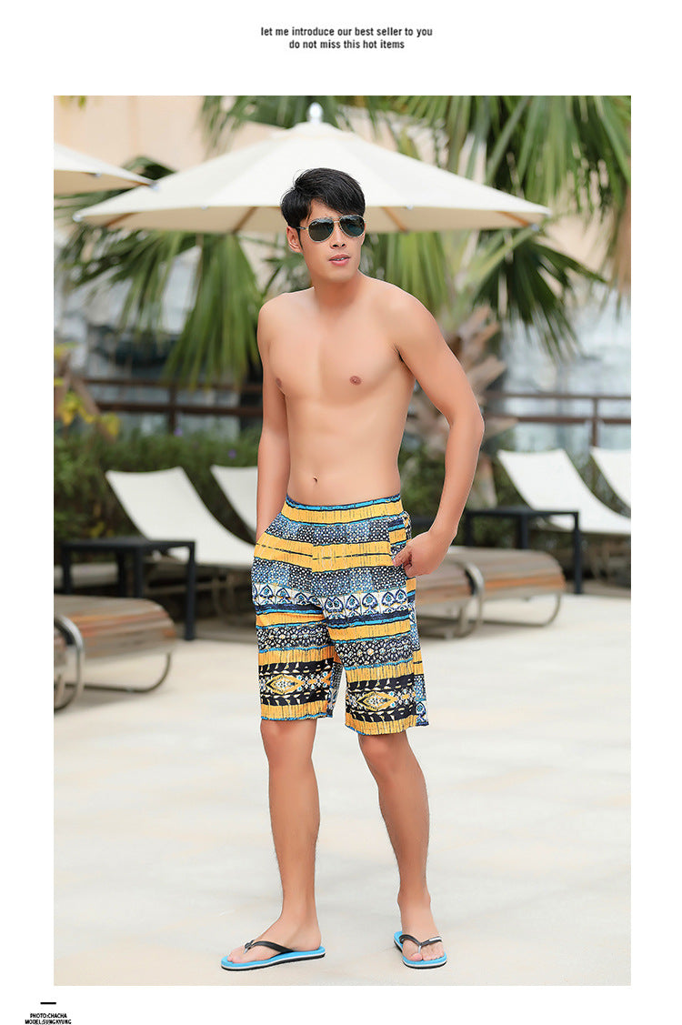 Five-point big pants surfing beach pants men's swimsuit trunks