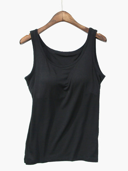 6 Colors Solid Color Spaghetti-Neck Bra Vest Top