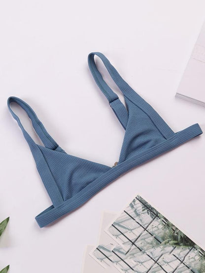 Strap Solid Fashion Bikinis Swimwear