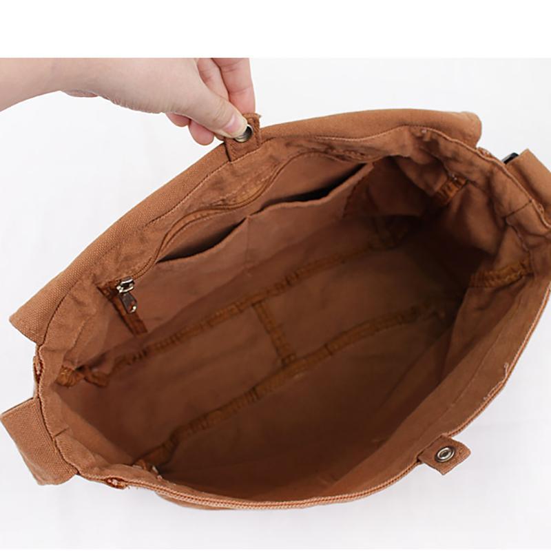 Casual Retro Work School Canvas Shoulder Bag