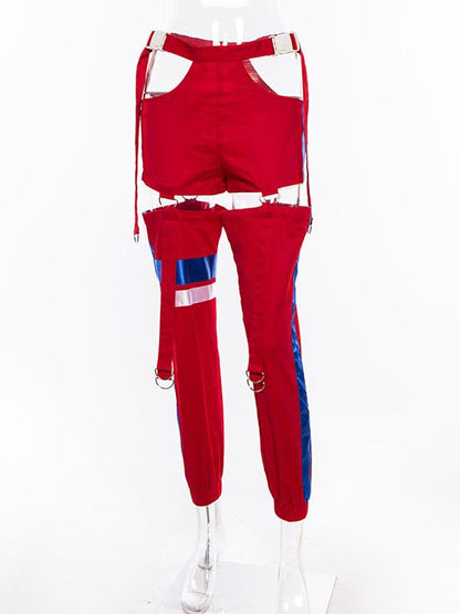 Breathable Hollow Waistband Wide Leg Athletic Pant
