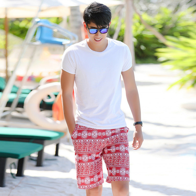 Five-point big pants surfing beach pants men's swimsuit trunks