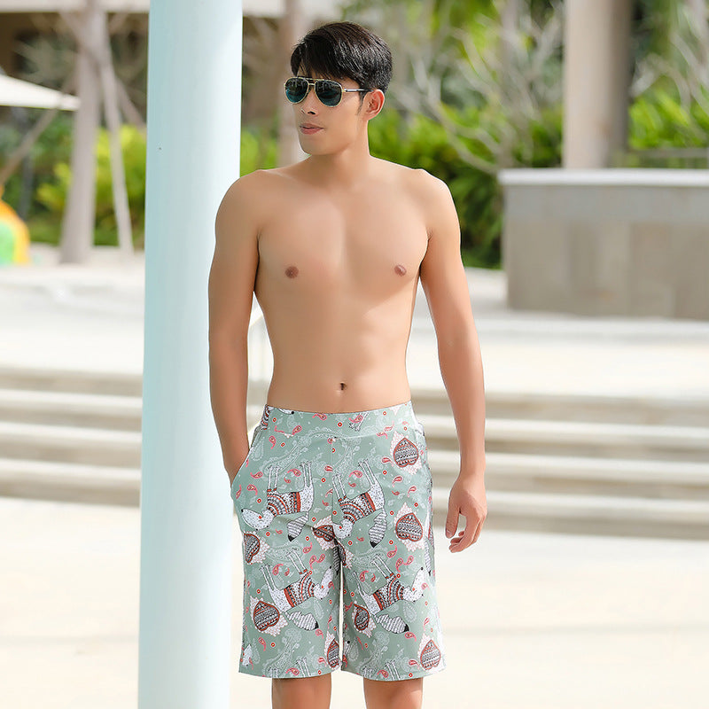 Five-point big pants surfing beach pants men's swimsuit trunks