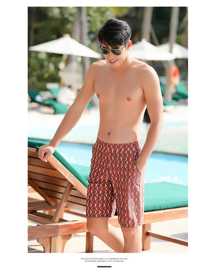 Five-point big pants surfing beach pants men's swimsuit trunks