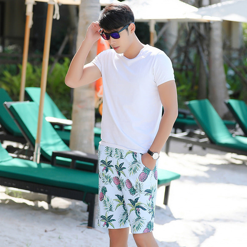 Five-point big pants surfing beach pants men's swimsuit trunks