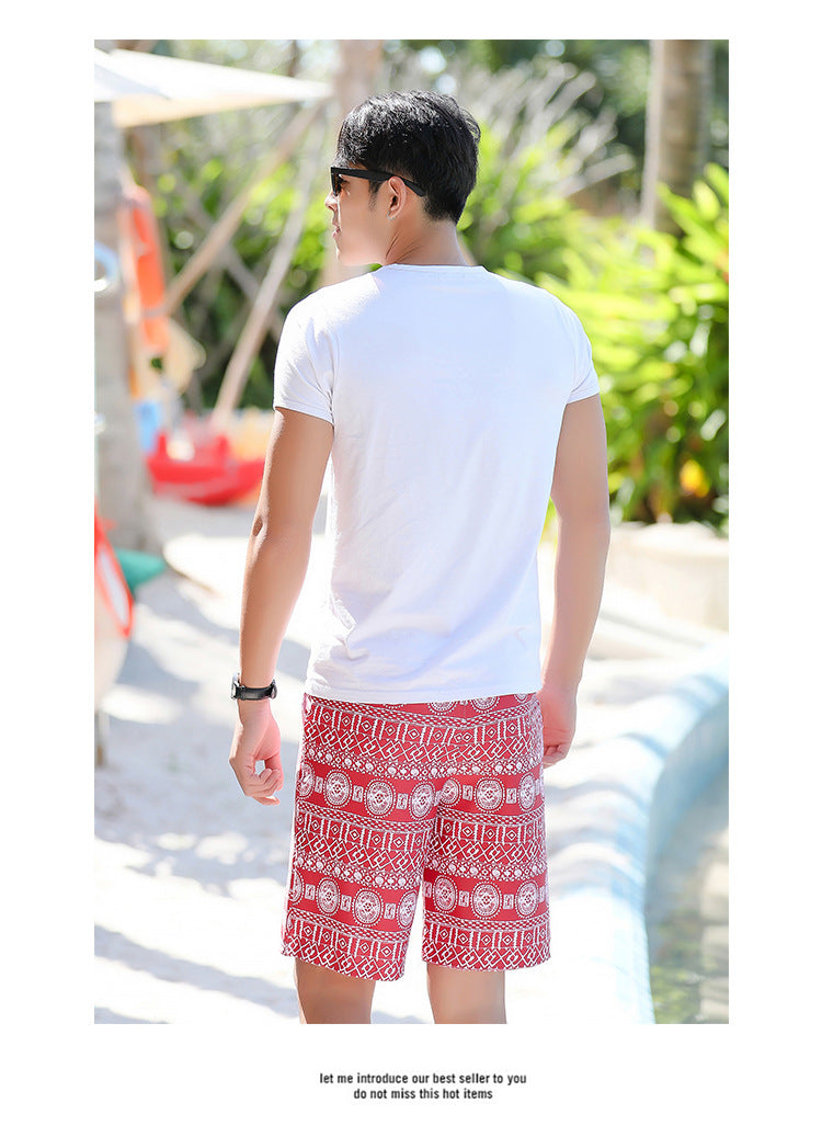 Five-point big pants surfing beach pants men's swimsuit trunks