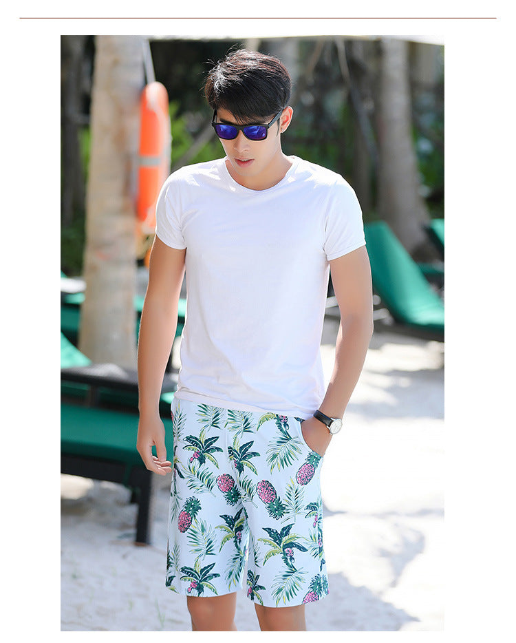 Five-point big pants surfing beach pants men's swimsuit trunks
