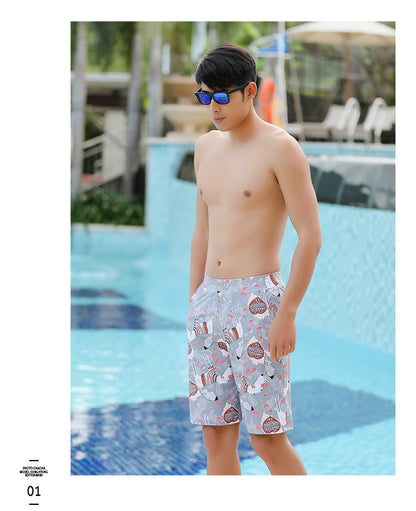 Five-point big pants surfing beach pants men's swimsuit trunks